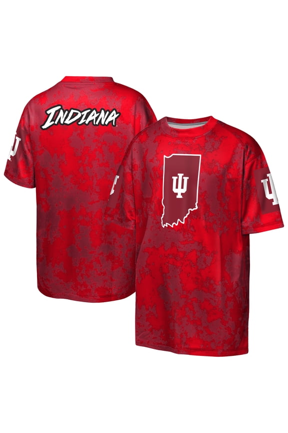 Youth Outerstuff Crimson Indiana Hoosiers Off-Side Sublimated T-Shirt