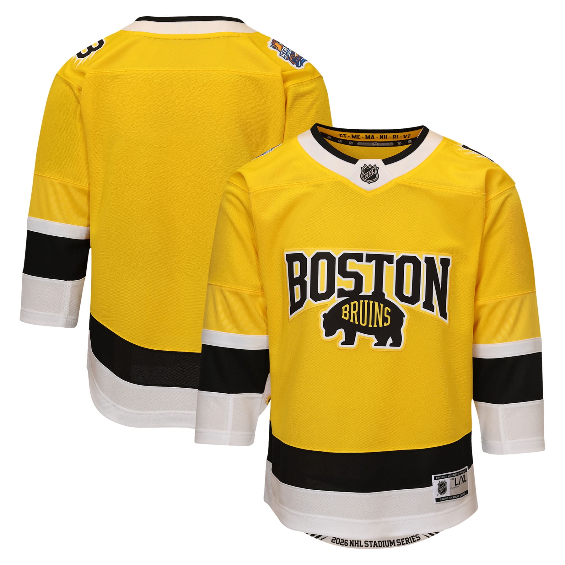 Youth Outerstuff Gold Boston Bruins 2026 Stadium Series Premier Jersey ...