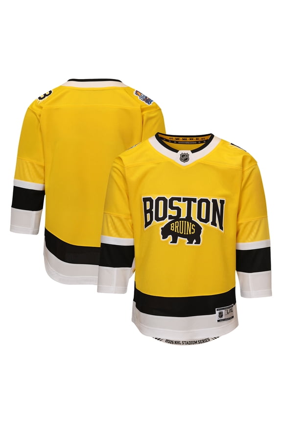 Youth Outerstuff Gold Boston Bruins 2026 Stadium Series Premier Jersey