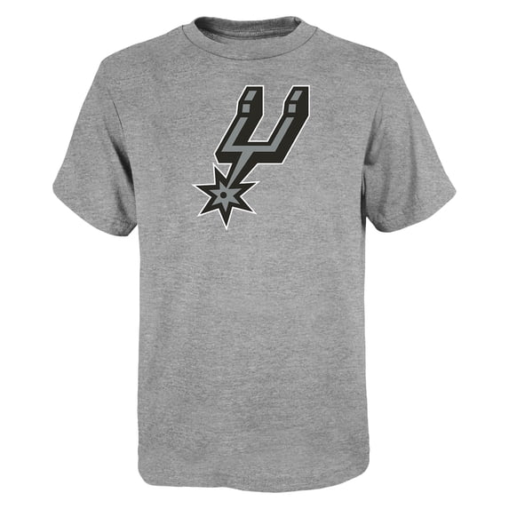 Youth Outerstuff Gray San Antonio Spurs Primary Logo T-Shirt