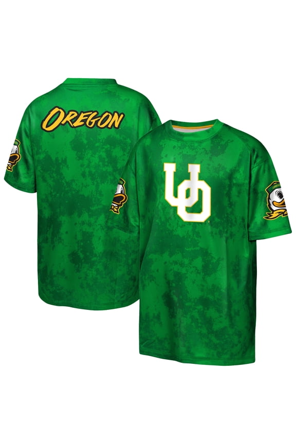 Youth Outerstuff Green Oregon Ducks Off-Side Sublimated T-Shirt