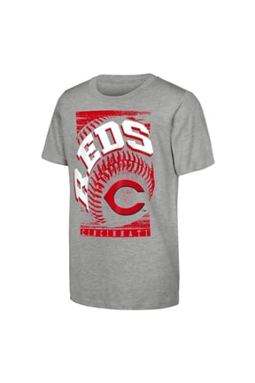 Youth Outerstuff  Heather Gray Cincinnati Reds Speed Pitch T-Shirt