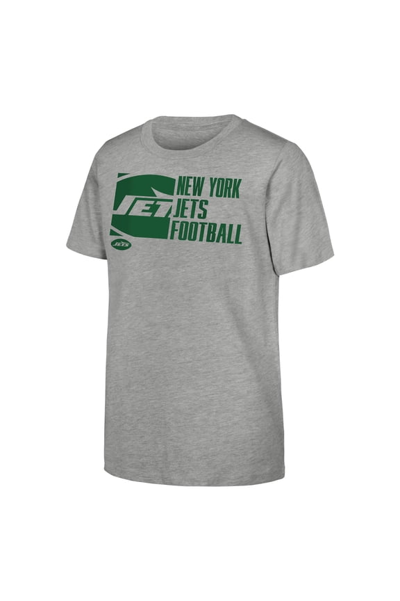 Youth Outerstuff Heather Gray New York Jets Post Game T-Shirt