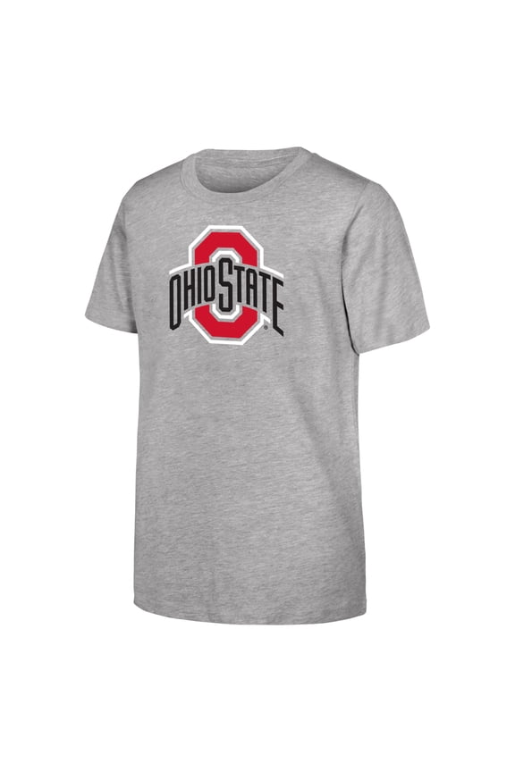 Youth Outerstuff Heather Gray Ohio State Buckeyes Primary Logo T-Shirt