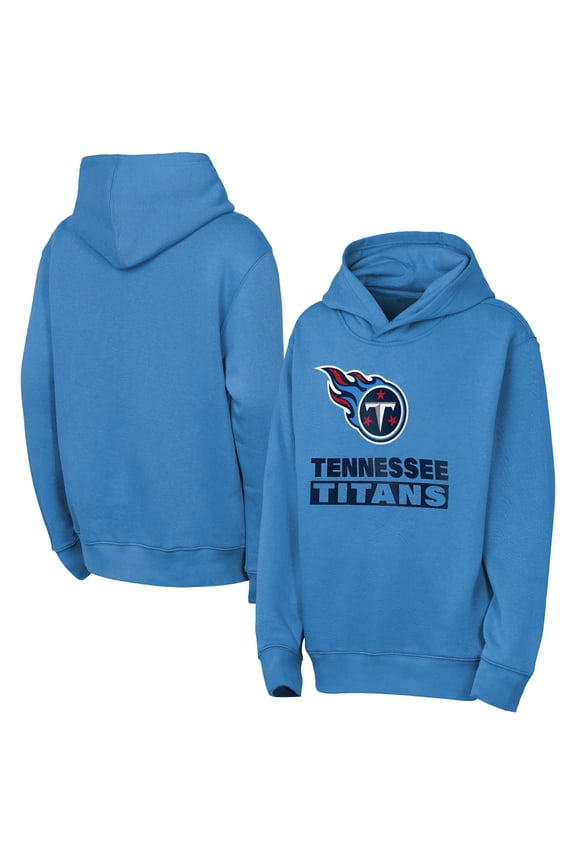 Youth Outerstuff  Light Blue Tennessee Titans Back to Basics Hoodie