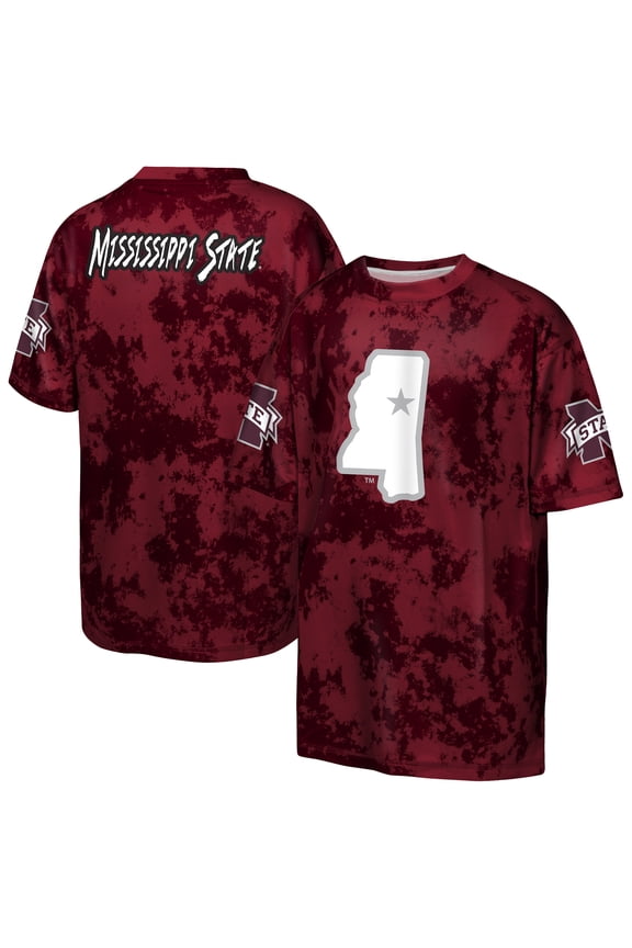 Youth Outerstuff  Maroon Mississippi State Bulldogs Off-Side Sublimated T-Shirt
