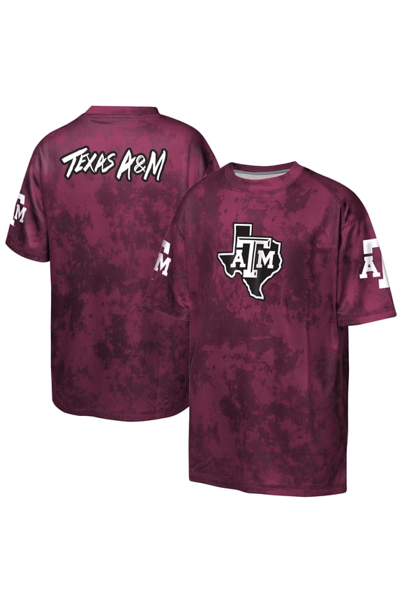 Youth Outerstuff  Maroon Texas A&M Aggies Off-Side Sublimated T-Shirt