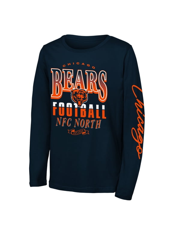 Youth Outerstuff Navy Chicago Bears Real Ones Long Sleeve T-Shirt