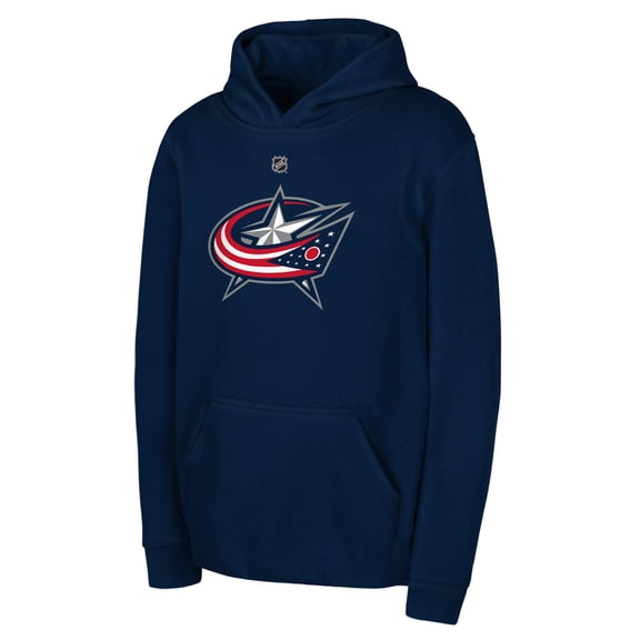 Youth Outerstuff-Navy Columbus Blue Jackets Primary Logo Pullover Hoodie