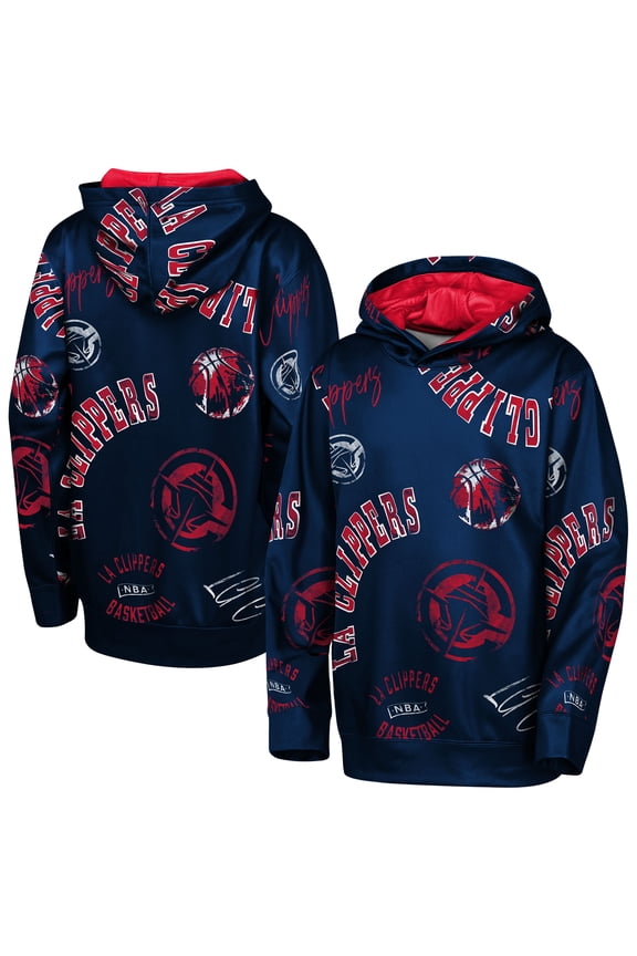 Youth Outerstuff  Navy LA Clippers Moving Violation Hoodie