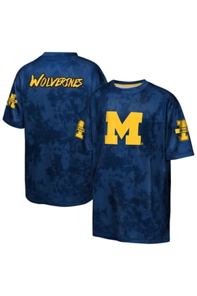 Youth Outerstuff Navy Michigan Wolverines Off-Side Sublimated T-Shirt