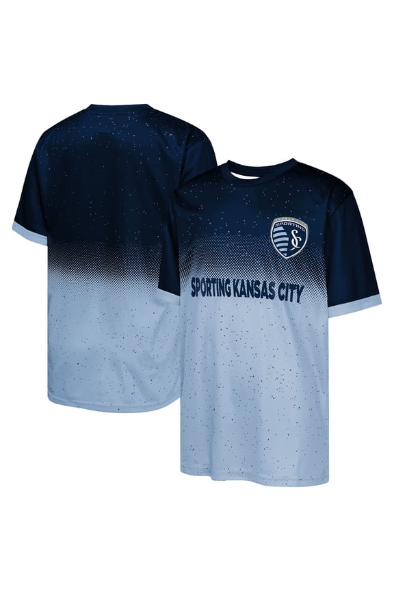 Youth Outerstuff Navy Sporting Kansas City Stalwart Defender T-Shirt