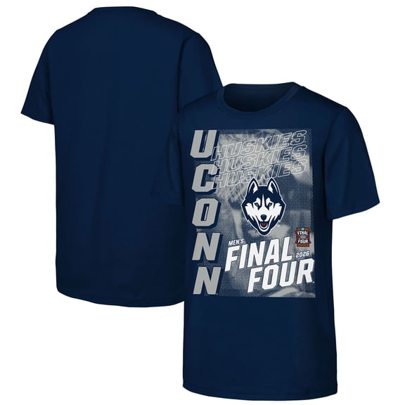 Youth Outerstuff  Navy UConn Huskies 2026 NCAA Men's Basketball Tournament March Madness Final Four T-Shirt
