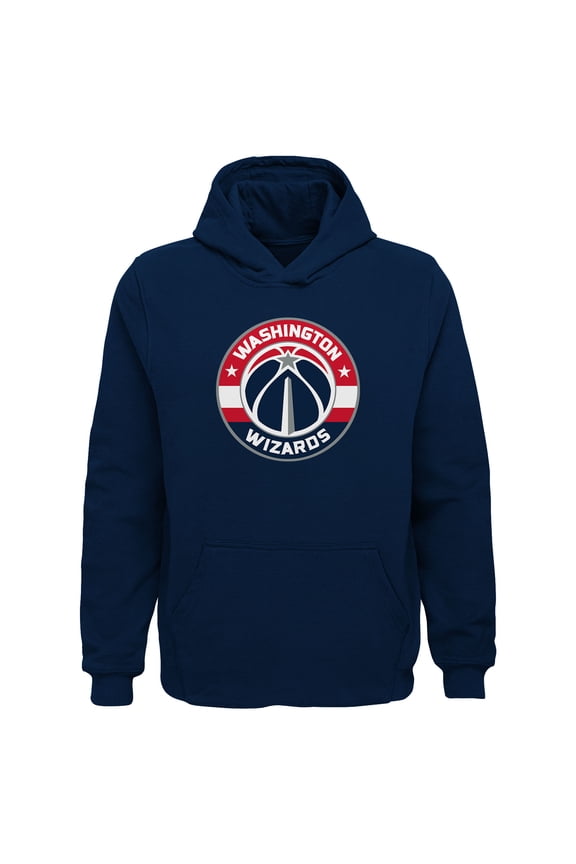 Youth Outerstuff Navy Washington Wizards Primary Logo Pullover Hoodie