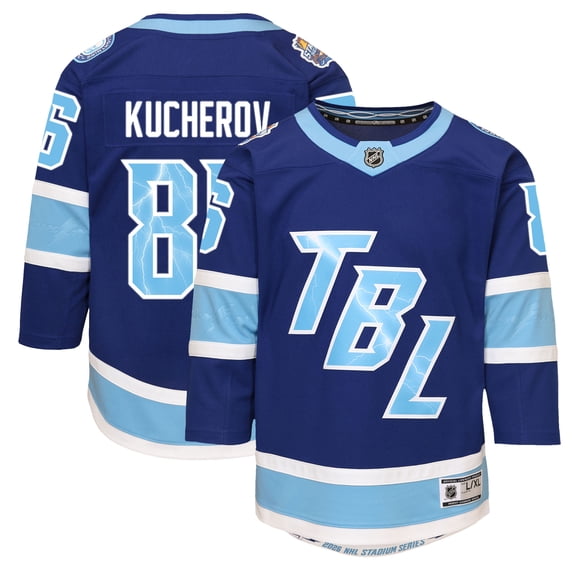 Youth Outerstuff Nikita Kucherov Blue Tampa Bay Lightning 2026 NHL Stadium Series Premier Jersey
