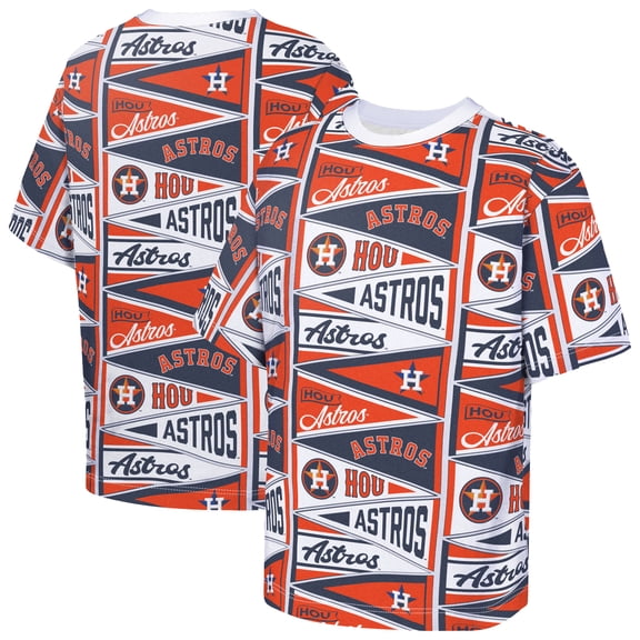 Youth Outerstuff Orange Houston Astros All-Over Pennant T-Shirt