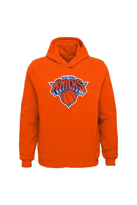 Youth Outerstuff Orange New York Knicks Primary Logo Pullover Hoodie