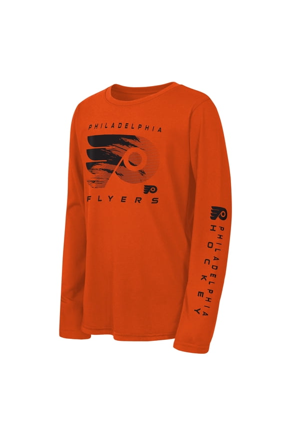 Youth Outerstuff Orange Philadelphia Flyers Seize the Win Long Sleeve T-Shirt