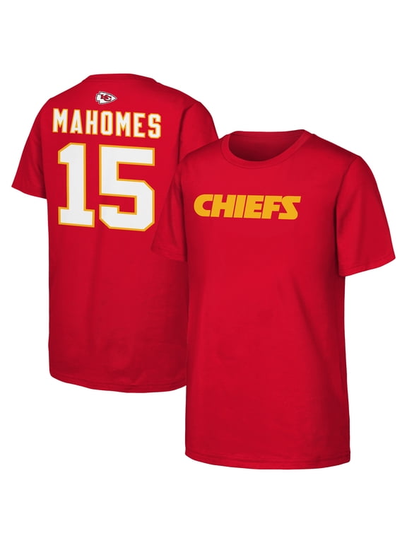 Youth Outerstuff Patrick Mahomes Red Kansas City Chiefs Name & Number T-Shirt