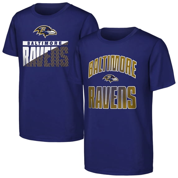 Youth Outerstuff Purple Baltimore Ravens Never Quit 2-Pack T-Shirt Set