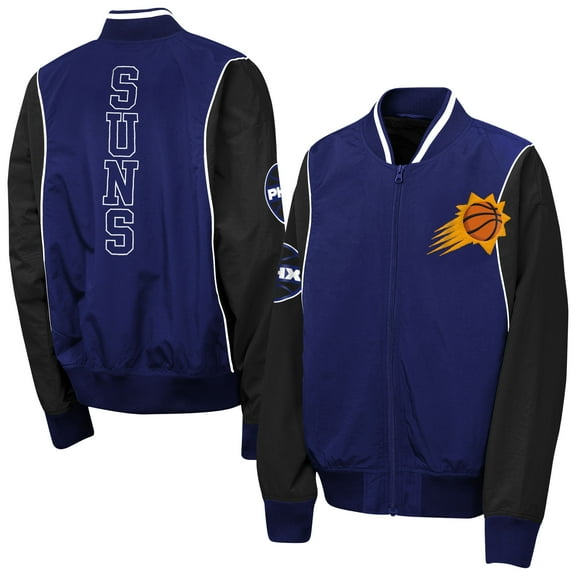 Youth Outerstuff Purple/Black Phoenix Suns Two-Pointer Full-Zip Windbreaker