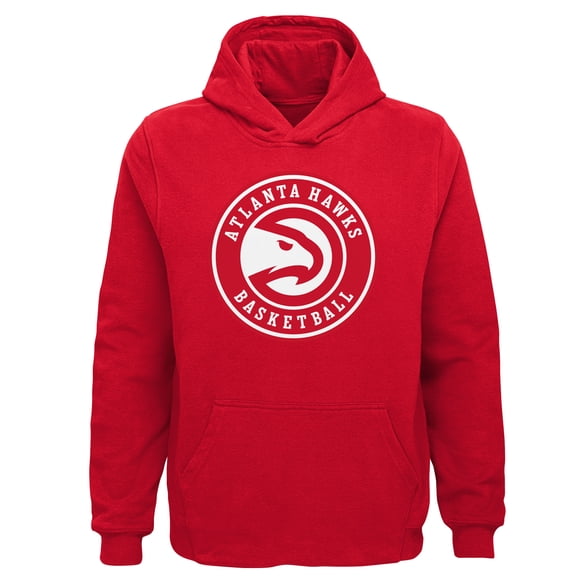 Youth Outerstuff Red Atlanta Hawks Primary Logo Pullover Hoodie