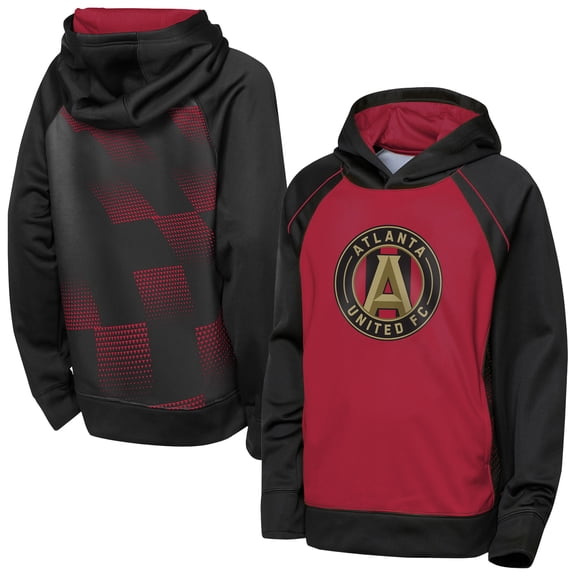 Youth Outerstuff Red/Black Atlanta United FC Striker Fleece Hoodie