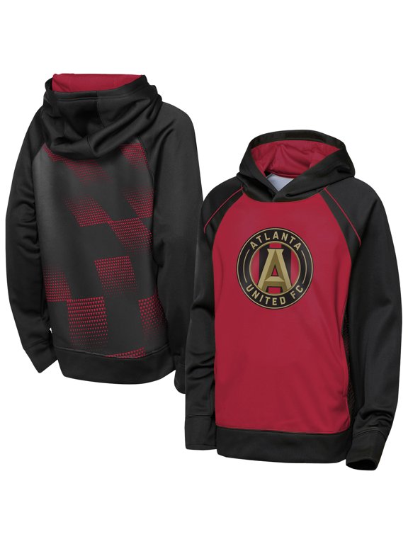 Youth Outerstuff Red/Black Atlanta United FC Striker Fleece Hoodie