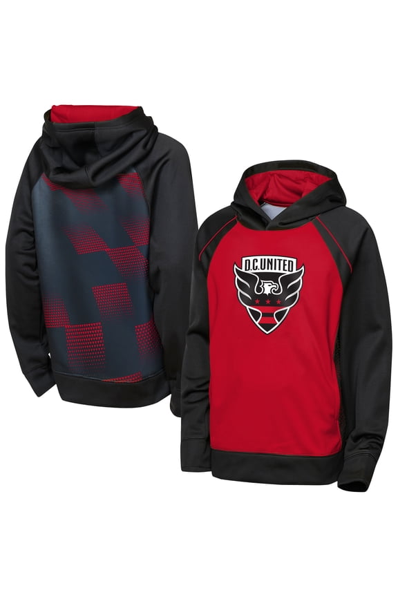 Youth Outerstuff Red/Black D.C. United Striker Fleece Hoodie