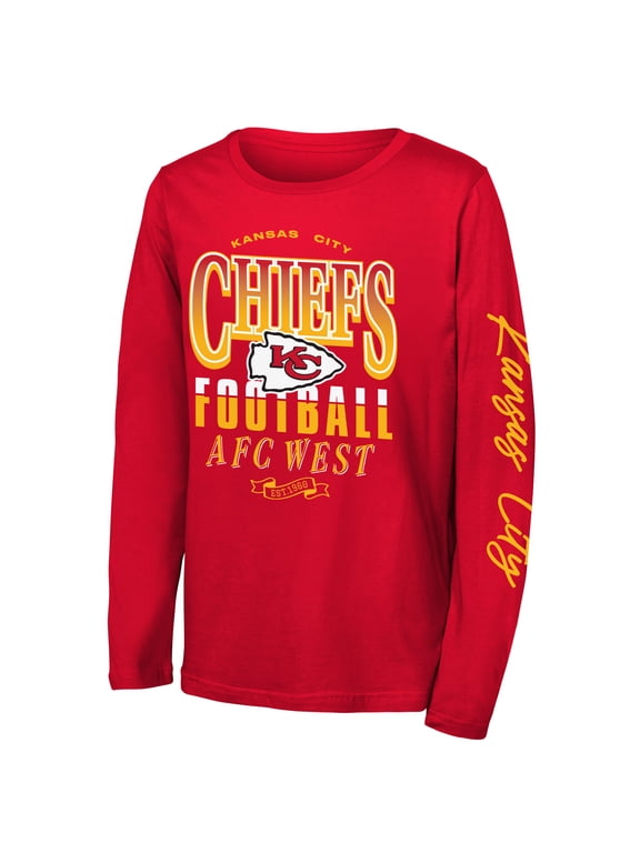Youth Outerstuff Red Kansas City Chiefs Real Ones Long Sleeve T-Shirt