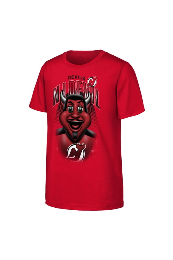 Youth Outerstuff Red New Jersey Devils Mascot Highlight T-Shirt