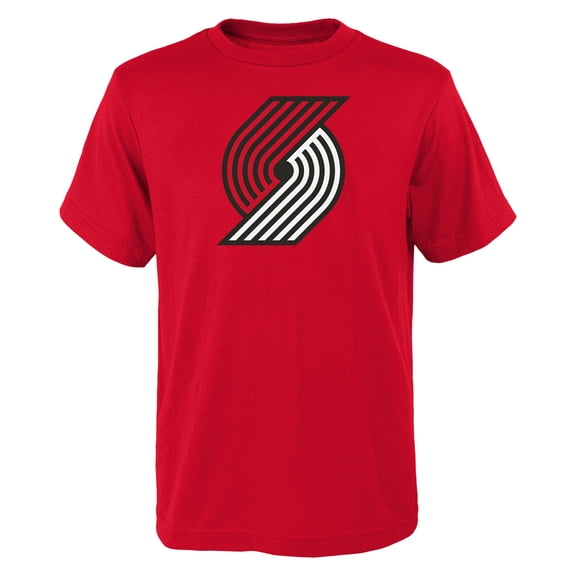 Youth Outerstuff Red Portland Trail Blazers Primary Logo T-Shirt