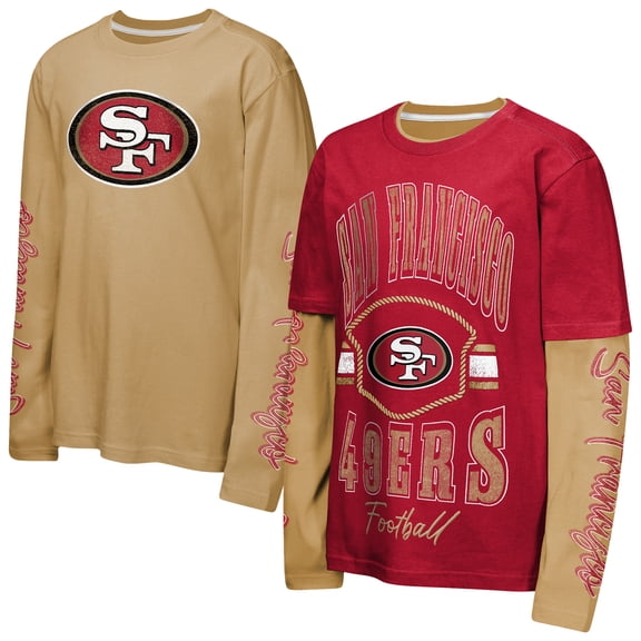 Youth Outerstuff Red/Gold San Francisco 49ers Motion Combo Set