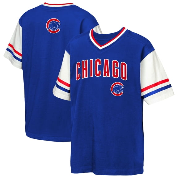 Youth Outerstuff Royal Chicago Cubs Big League Base Runner Ringer T-Shirt