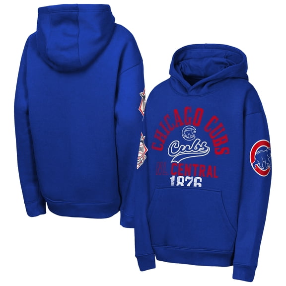 Youth Outerstuff Royal Chicago Cubs Premium Sweep Fleece Hoodie