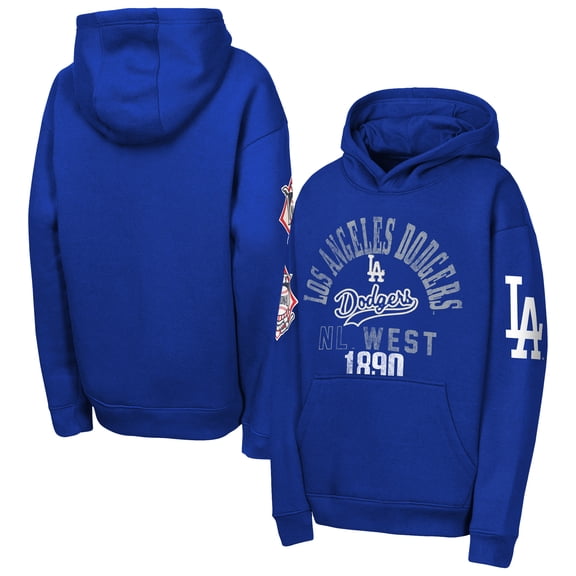 Youth Outerstuff Royal Los Angeles Dodgers Premium Sweep Fleece Hoodie
