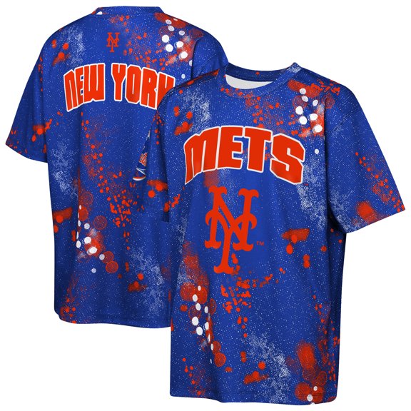 Youth Outerstuff Royal New York Mets Y2 Tech Stadium Lights T-Shirt