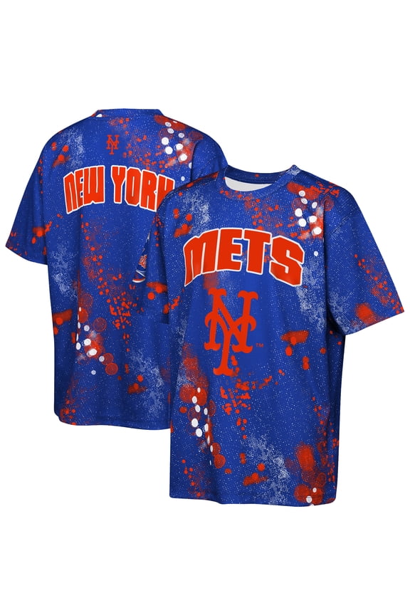 Youth Outerstuff Royal New York Mets Y2 Tech Stadium Lights T-Shirt
