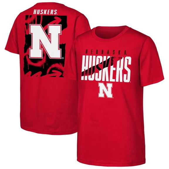 Youth Outerstuff Scarlet Nebraska Huskers Cut Through T-Shirt