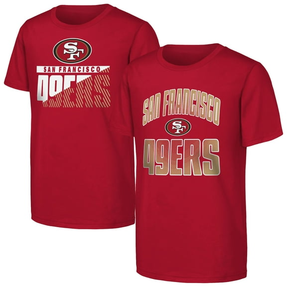 Youth Outerstuff Scarlet San Francisco 49ers Never Quit 2-Pack T-Shirt Set