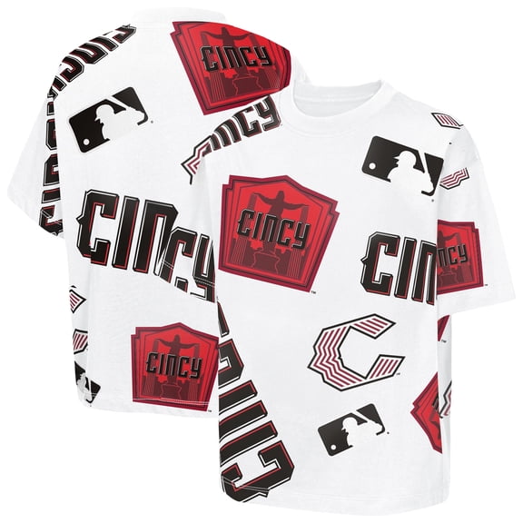 Youth Outerstuff White Cincinnati Reds 2026 City Connect Circus Catch T-Shirt