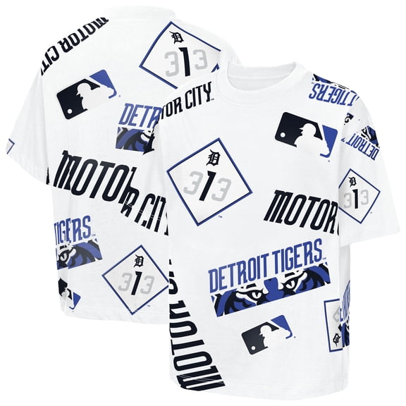 Youth Outerstuff  White Detroit Tigers Circus Catch T-Shirt