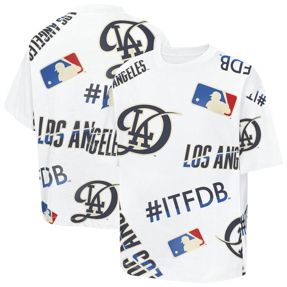 Youth Outerstuff White Los Angeles Dodgers Circus Catch T-Shirt