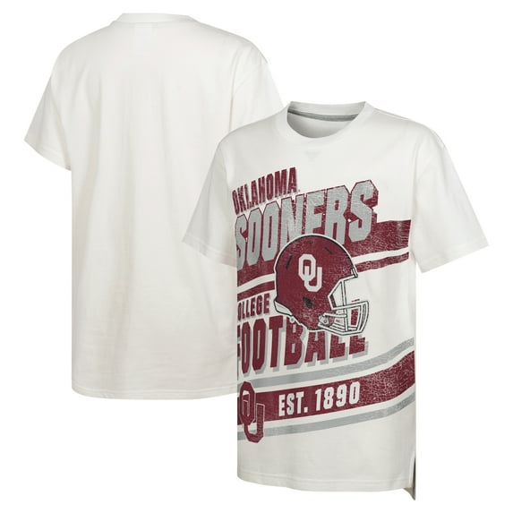 Youth White Oklahoma Sooners Let's Get Loud Oversized T-Shirt