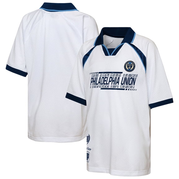Youth Outerstuff White Philadelphia Union Mesh Raglan T-Shirt