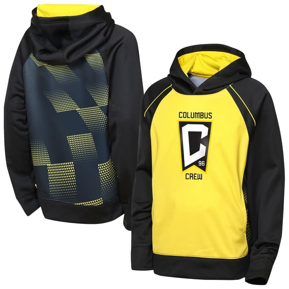Youth Outerstuff Yellow/Black Columbus Crew Striker Fleece Hoodie