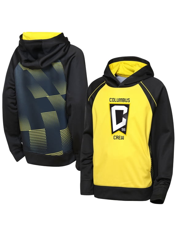 Youth Outerstuff Yellow/Black Columbus Crew Striker Fleece Hoodie