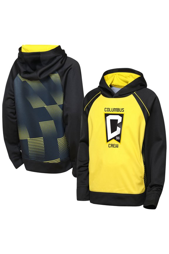 Youth Outerstuff Yellow/Black Columbus Crew Striker Fleece Hoodie