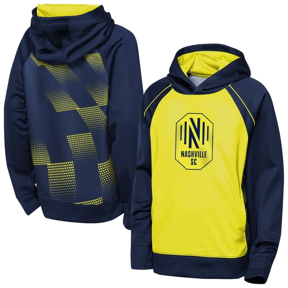 Youth Outerstuff Yellow/Navy Nashville SC Striker Fleece Hoodie