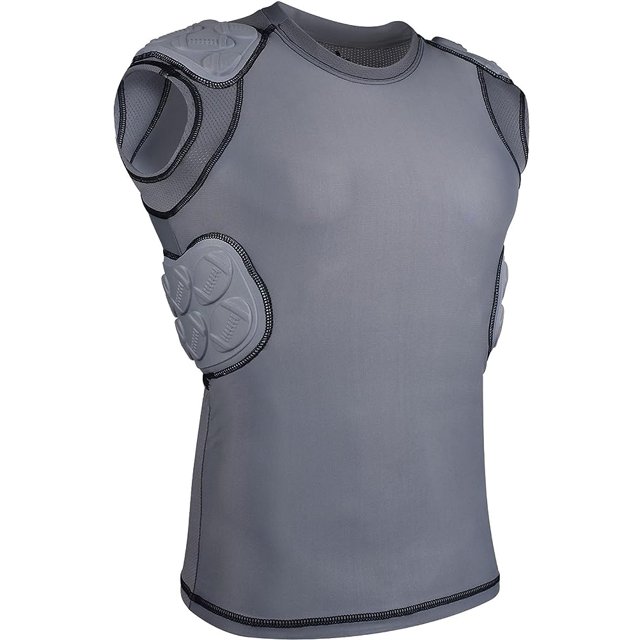 Youth Padded Football Shirt Football Rib Protector With Shoulder